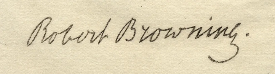 Signature de Robert Browning (1812-89)